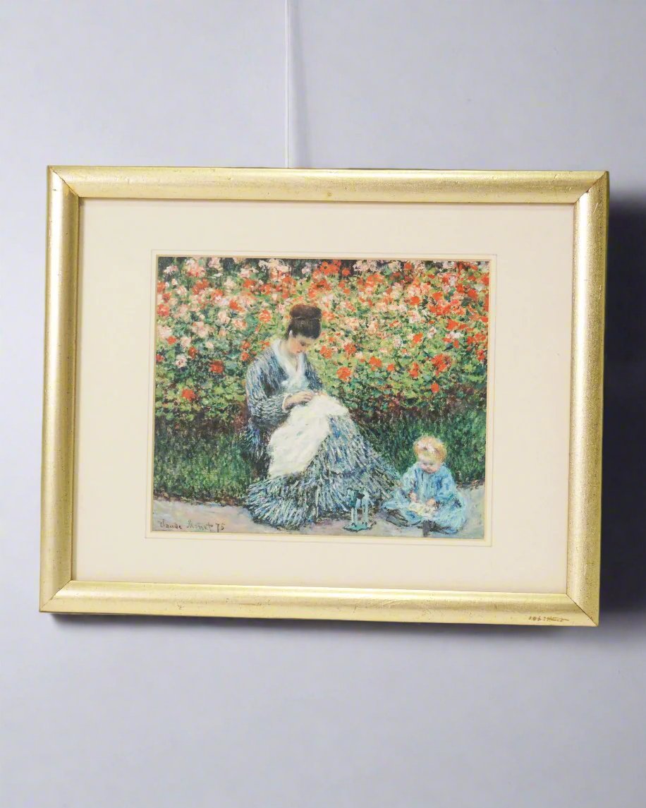 Claude Monet, Camille Monet and a Child in the Artists's Garden in Argenteuil, 1875