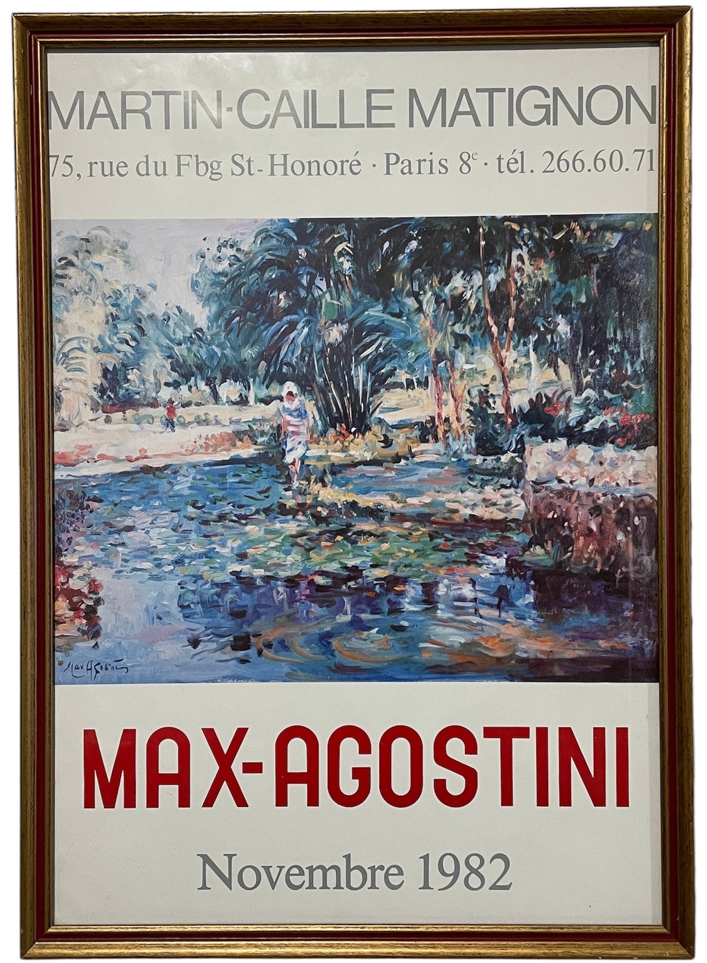 Max Agostini exhibition poster, France, 1982