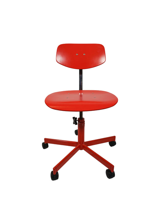 Vintage bright red Kevi task/desk chair