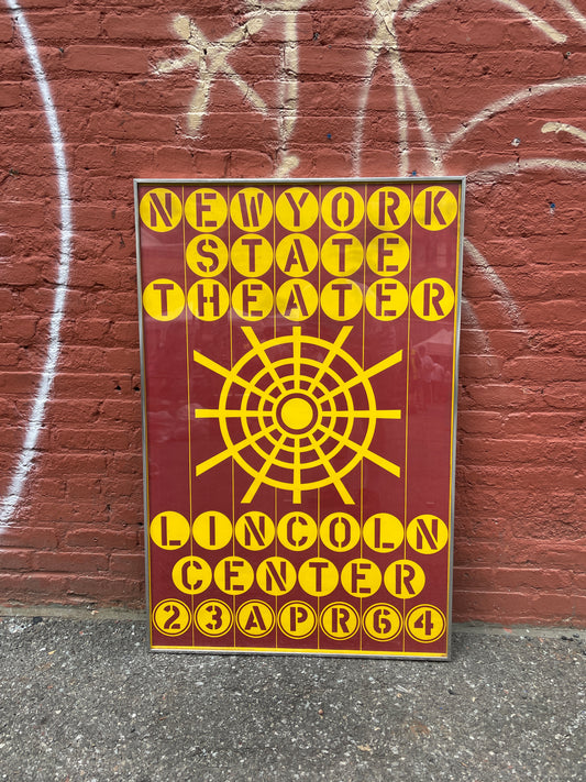 Robert Indiana, Lincoln Center Theater, 1964, Silkscreen poster