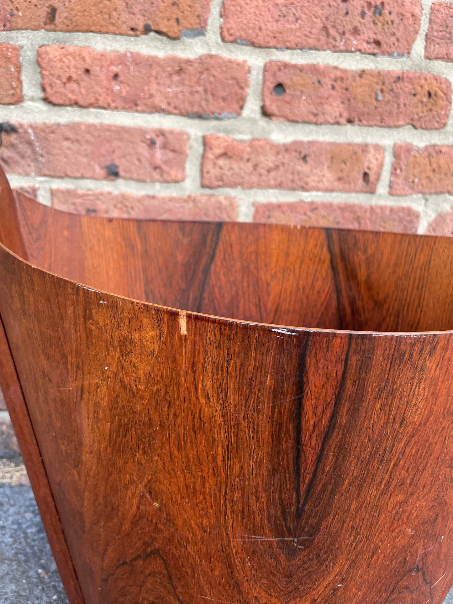 Einar Barnes for P.S. Heggen, 1960s Rosewood waste paper basket, Made in Norway