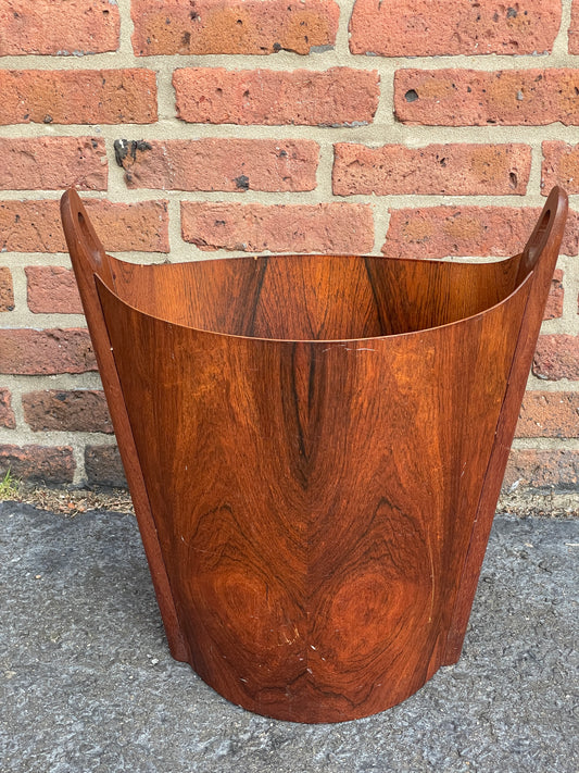 Einar Barnes for P.S. Heggen, 1960s Rosewood waste paper basket, Made in Norway
