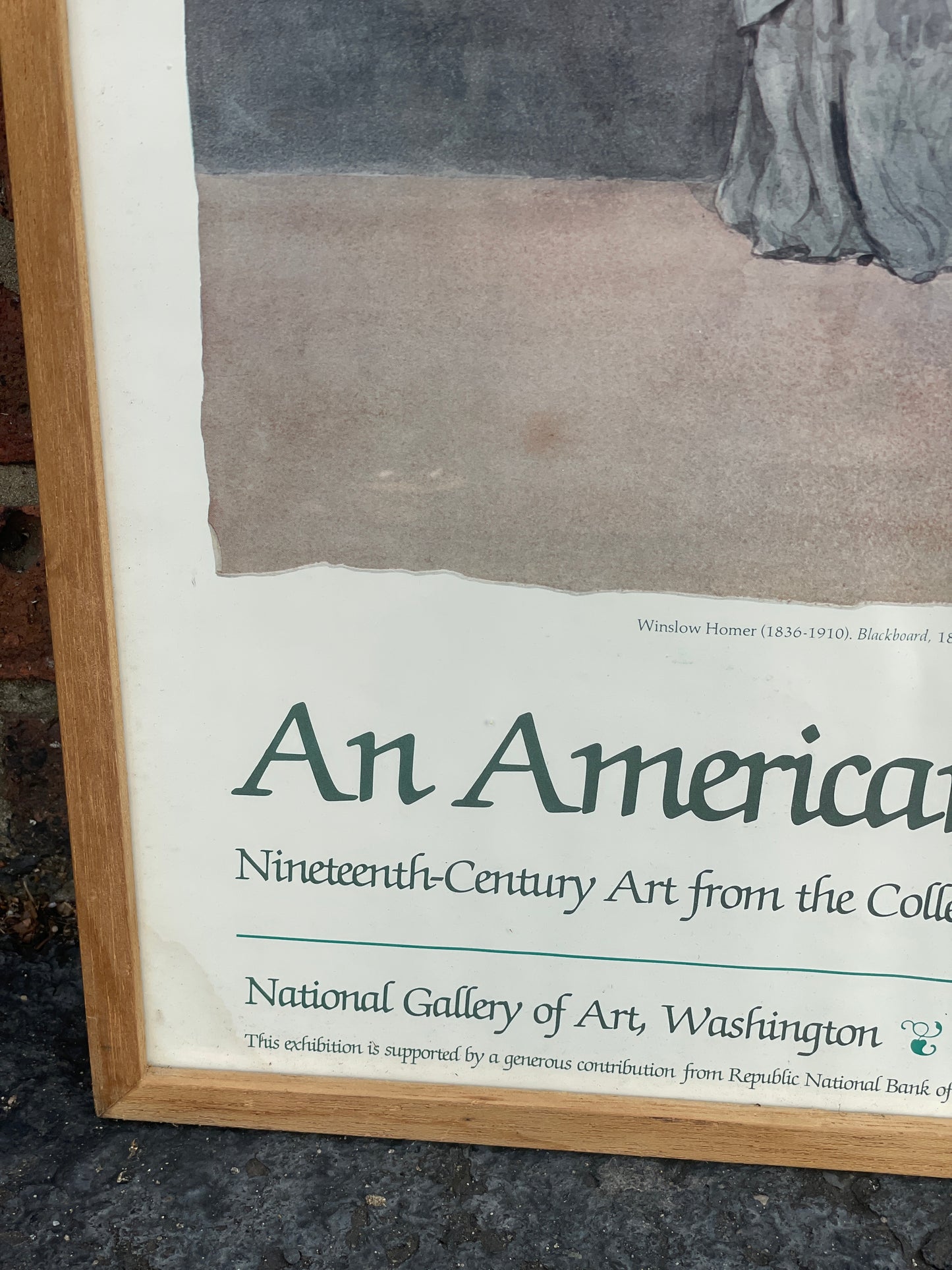 Winslow Homer exhibition poster for National Gallery of Art, Washington in 1981-1982, featuring "Blackboard" 1887